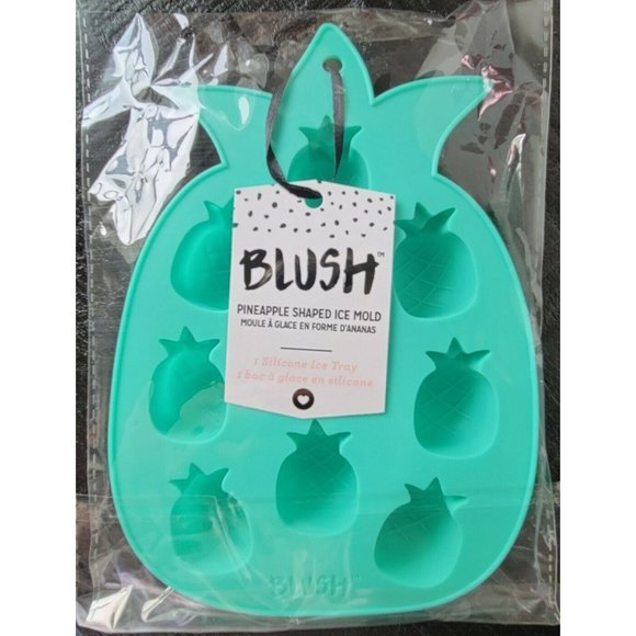 Pineapple Ice Cube Teal Tray Mold Blush Flexible Silicone FabFitFun Teal Sealed - Picture 3 of 4